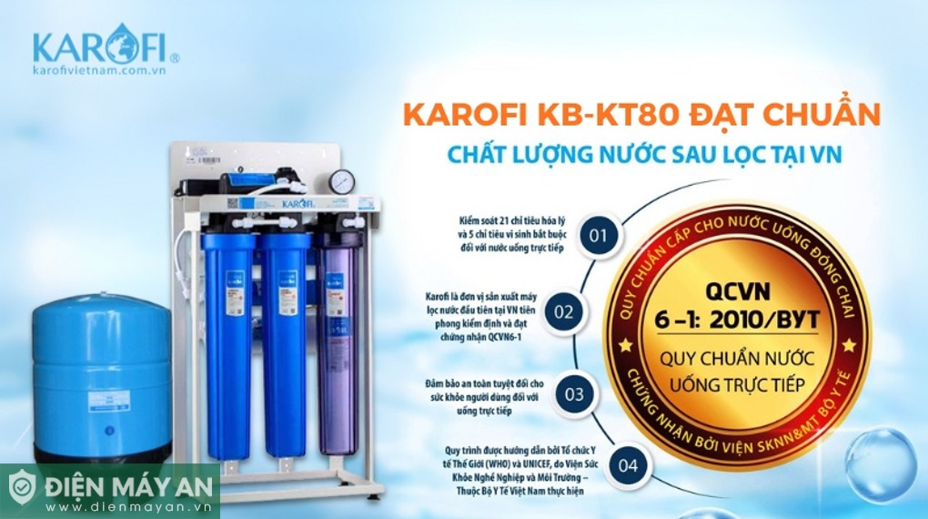 Máy lọc nước bán công nghiệp Karofi KT-KB80 (80 lít/giờ)